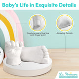 La Premura Baby Keepsake Hand Casting Kit with Shadow Box Frame - Plaster Hand Mold Baby Casting Kit for Infant Hand & Foot Molding, Perfect for First Birthday, Christmas & Newborn Gifts La Premura