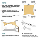 Shade&Beyond 10'x10' Sun Shade Sails Curved Canopy Square Sand 185GSM Shade Sail Permeable for Patio Deck Yard Backyard, (We Make Custom Size) Shade&Beyond