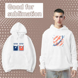 lipetol 4 Pcs Sublimation Hoodies Blank 100 Polyester Hoodies for Sublimation Sweatshirt Blank Plain White Hoodie for Men lipetol