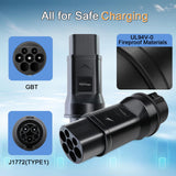 EV Charger Connector Type 1 to GBT Adapter, Fit for BYD, Electric Vehicle Charging Adapter SAE j1772 to GB/T EV Charging Adapter (J1772 to GBT Adapter Model 1) GUWIEYG