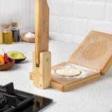 Navaris Wooden Tortilla Press - Wood Pataconera Tortilla Quesadilla Maker Flour Dough Press for Quesadillas Tortillas Indian Roti Tostones Patacones Navaris