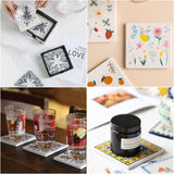 AKOLAFE 25 Sets Sublimation Coasters Blanks with Cork Back Ceramic Tile 4x4 Tiles Ceramic Tiles for Crafts Glossy Glazed Tile Coasters Blanks Ceramic Coasters for Sublimation Thermal Transfer Painting AKOLAFE