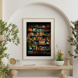 MjhRcll Diamond Painting Kits for Adults, Bookshelf Plant DIY 5D Diamond Art Kits for Adults Beginners Full Round Drill Diamond Dots Crystal Craft Kits for Home Wall Art Decor Gifts 12x16 inch MjhRcll