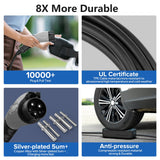 Mustop Level 1 & 2 EV Charger J1772 (40 Amp, 240 Volt, 20ft Cable),ETL Wall Connector Dual Use EV Portable NEMA 14-50 & 5-15 Wi-Fi Enabled with Holder for EV and Hybrid Vehicles mustop