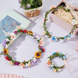 INFUNLY 261pcs/Set DIY Flower Crowns Making Kit Handmade Floral Crown Garland Kit Make Your Own Flower Wreath Bridal Shower Wreaths Gift for Women Wedding Home Decor INFUNLY