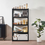 VEVOR Storage Shelves, 2000 lbs, 5 Tier Garage Storage Shelving, 16" D x 32" W x 63" H Adjustable Metal Shelves for Garage Shelves Utility Rack Shelf, Ideal for Kitchen, Warehouse, Basement, Black VEVOR