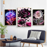 GXGLLPZBY 3 Pack Flower Diamond Art Kits for Adult Beginners,5D DIY Rose Floral Diamond Painting Kits for Adult,Full Drill Paint by Diamonds Dot Gem Art Painting Kits,for Home Decor 11.8X15.8inch GXGLLPZBY
