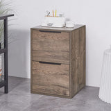 LUCYPAL 2 Drawer Wood File Cabinet,Wooden Storage Filing Cabinet with Hanging Bars for Letter Size and Home Office,Under Desk File Cabinet Assembly Required (Grey) LUCYPAL