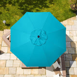 ABCCANOPY 9ft Outdoor Umbrella Replacement Top Suit 8 Ribs (Turquoise) ABCCANOPY