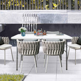 Camp Solutions 4 FT Folding Table, Plastic Portable Tables for Dining Parties Card Picnic Camping, Granite White Camp Solutions