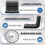 Homall Bar Stools Modern PU Leather Adjustable Swivel Barstools, Armless Hydraulic Kitchen Counter Bar Stool Extra Height Square Island Barstool with Back Set of 2 (Leather, Black) Homall