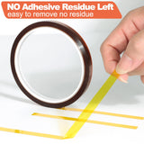 Premium Heat Tape, 2 Rolls Heat Resistant Tape, 108ft (10mm x 33m) Heat Tape for Sublimation & Heat Transfer Tape, No Residue, Perfect for Heat Press, Electronics, Soldering, and Circuit Boards EARLEAS