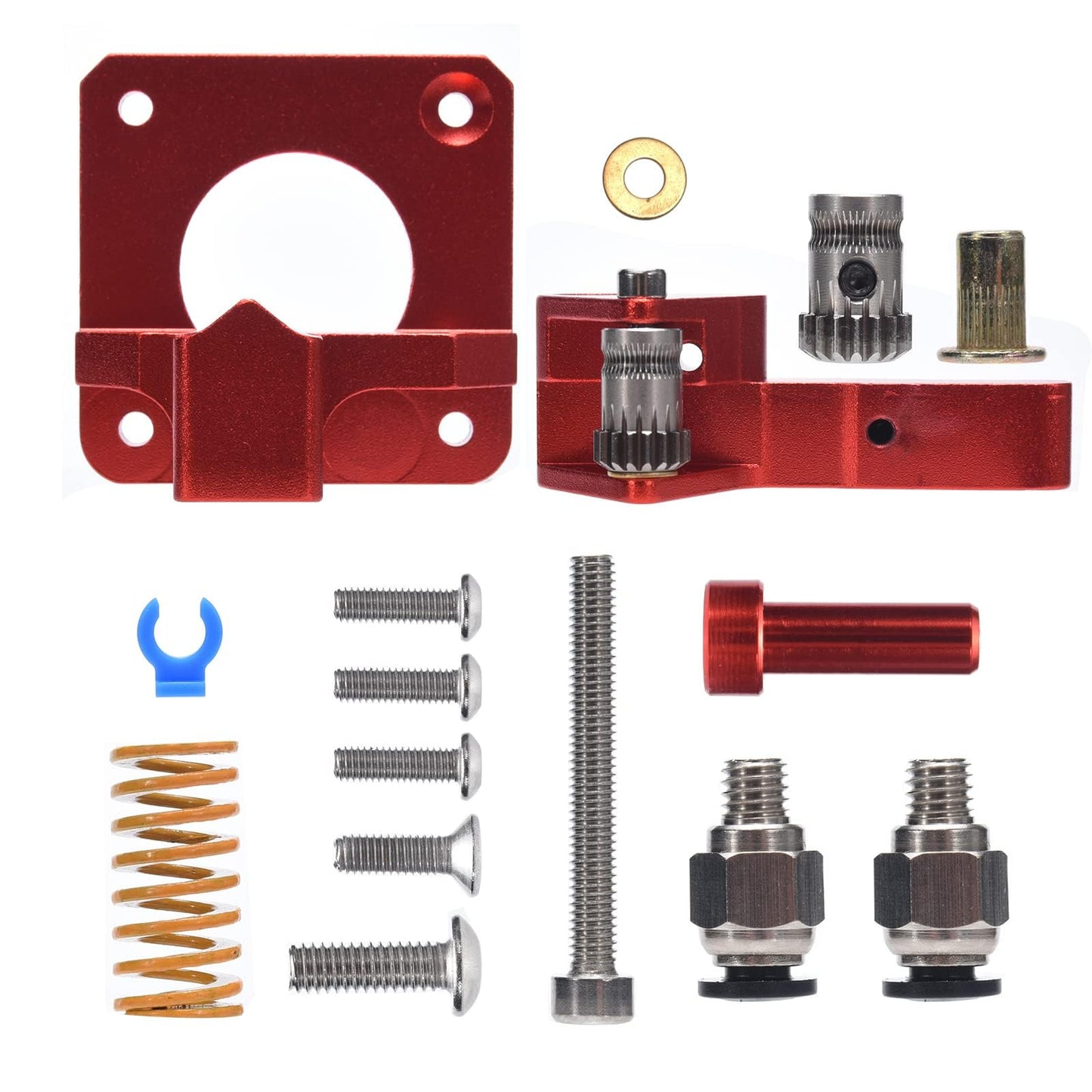 Bigtreetech Upgrade Dual Gear Extruder, Double Gear MK8 Extruder 3D Printer Dual Driver Stock Feeder All Metal 1.75mm Filament Extruder Kit for CR-10S Pro/CR-10/ Ender 3 V2/Ender 3/Ender 3 Pr - WoodArtSupply