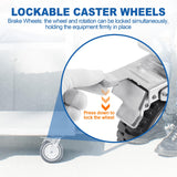 Iglobalbuy 6 Inch Heavy Duty Swivel Caster Wheels 4Pack (2 w/Brakes, 2 No Brakes), 360° Rotation Top Plate, Iron 6 Inch Anti-Skid Wheel Caster Replacement for Cart Furniture Workbench Iglobalbuy