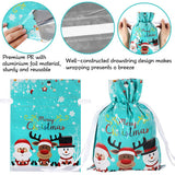 HRX Package Holiday Drawstring Gift Bags, 30pcs Christmas Foil Gift Wrapping Sacks Pouches for Xmas Presents Party Favor (Large Medium Small) HRX Package