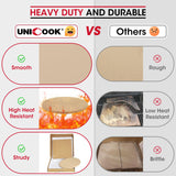 Unicook 14 Inch Round Pizza Stone, Heavy Duty Cordierite Pizza Baking Stone for Oven and Grill, Thermal Shock Resistant, Ideal for Baking Crisp Crust Pizza, Bread and More, Includes Scraper Unicook
