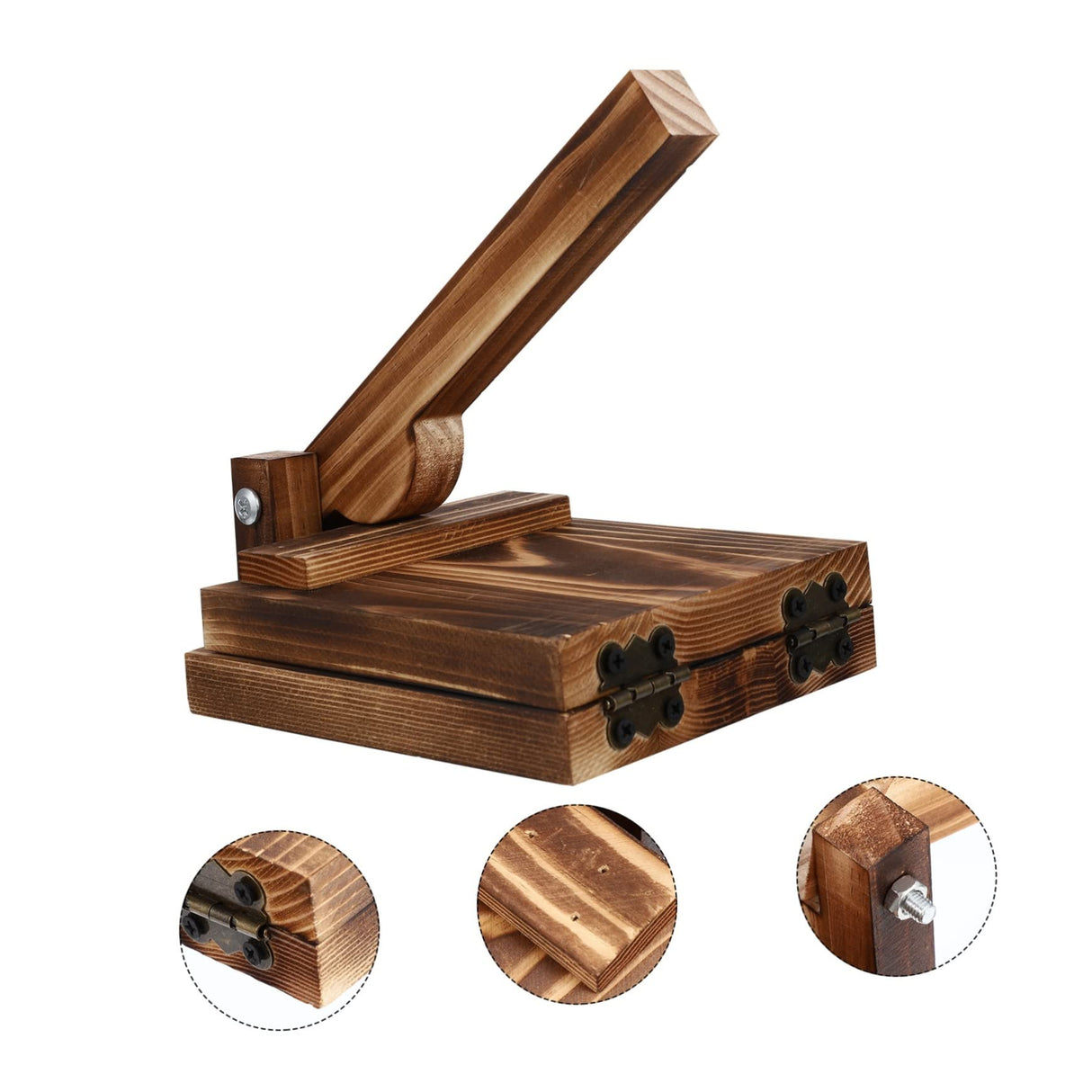 IMIKEYA Wooden Tortilla Press Wood Chapati Maker for Dough Pastry and Dumpling Wrappers IMIKEYA