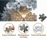 Butterfly Puzzles for Adults 1000 Pieces, Flower Butterflies Paper Cut Jigsaw Puzzles, Difficult Challenging Animal Floral Puzzle as Home Decor PPuzzling