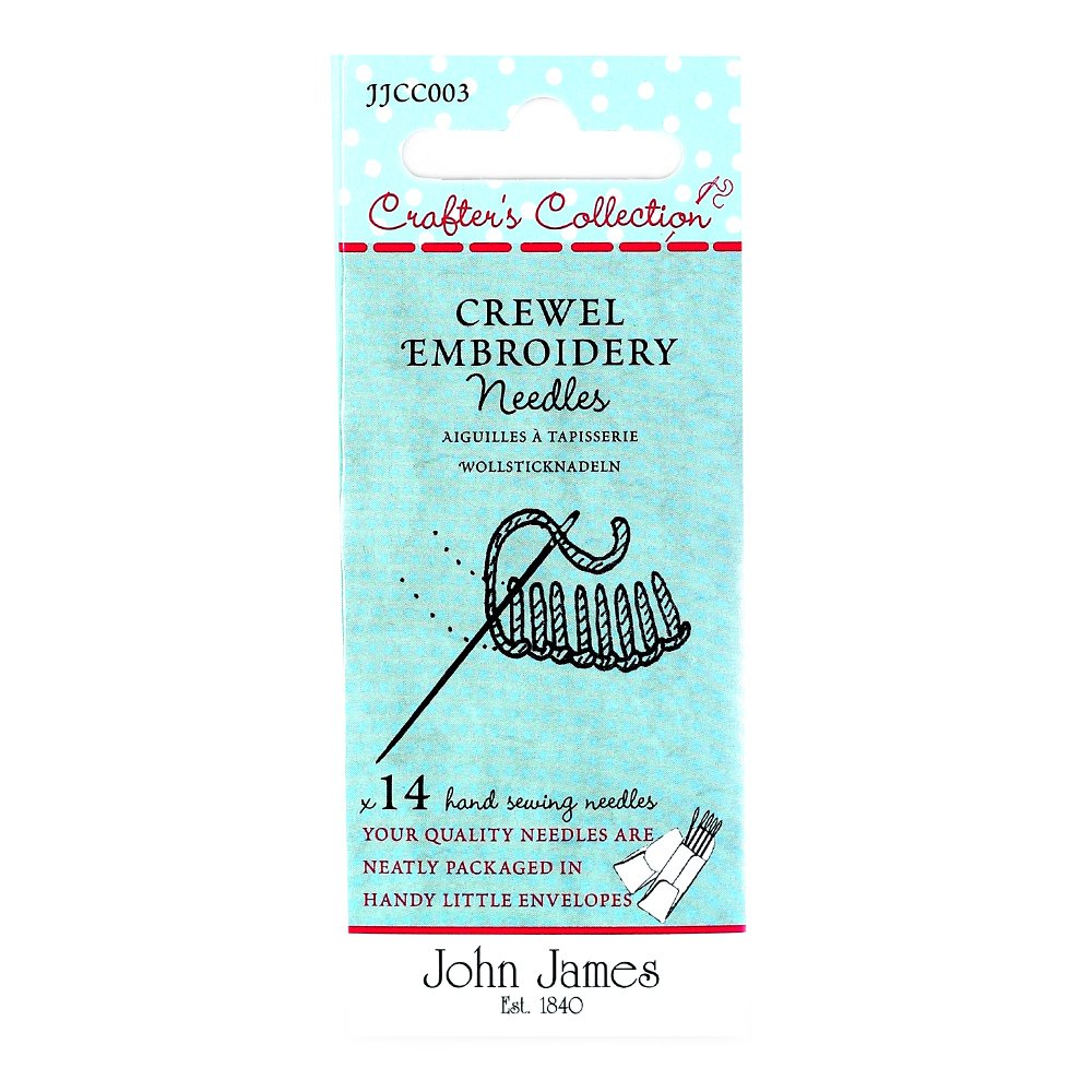 John James Crafter's Collection Crewel Embroidery Needles Assorted Sizes John James
