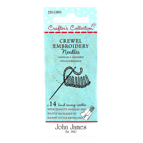 John James Crafter's Collection Crewel Embroidery Needles Assorted Sizes John James