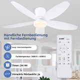 Surtime Ceiling Fans with Lights-36 Low Profile Ceiling Fan with Light and Remote/APP Control,Flush Mount,DC Reversible,LED Dimmable Modern Ceiling Fans for Bedroom,Indoor/Outdoor Patio Use(White) Surtime