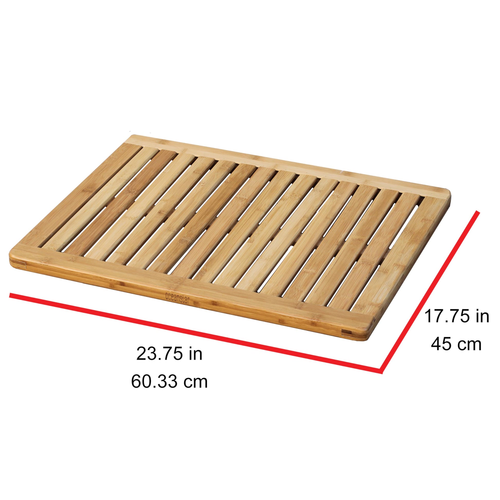 Oceanstar FM1163 Bamboo Bath Mat - WoodArtSupply