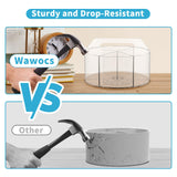 Acrylic Pen Holder for Desks, Acrylic Desk Organizer Clear, 360 Degree Pencil Holder for Desk Kids, Rotating Desk Organizer Rotating Pen Holder for Desk, Art Supply Storage Organizer 6 Compartments Wawocs