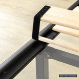 Mellow Metal Wood Slats Bunkie Board, Queen, Black Mellow