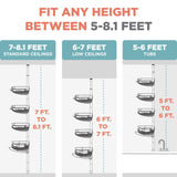 Zenna Home Tension Pole Shower Caddy Corner Organizer, Adjustable Standing Shower Caddy with 4 Baskets and Built in Towel Bar, Rust Resistant Bathroom Tension Rod Organizer, 60 to 97 Inch, Chrome Zenna Home