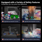 Longer RAY5 Laser Engraver, 20000mW Output Power, 3.5"Touch Screen APP Offline Control, DIY Engraver Tool for Metal/Glass/Wood, Engraving Area 15.75"x14.37" Longer