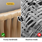 homary Rattan Patio Outdoor Daybed, Rattan Day Bed with Cushion Pillow & Aluminum Frame Sunbed Sofa Set Patio Loveseat,Gray homary