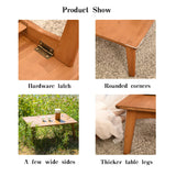 JIKUGO Foldable Bamboo Small Table - Bamboo Foldable Floor Desk, Folding Coffee Table No Assembly Required, for The Floating Window, Tatami, Tea Room, Balcony, Living Room, Outdoor JIKUGO