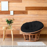 Bextile Papasan Chair Cushion Only, 52 in Cushion for Papasan, Round Leisure Papasan Seat Cushion (Black) Bextile