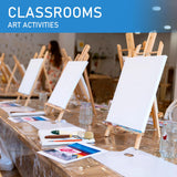 Falling in Art 16 Inch Wood Easel Stand, Tabletop Display Stand A-Frame Artist Easel for Painting Canvas, Portable Photo, Picture and Sign Holder (4 Pack) Falling in Art