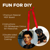 SAVITA 20 Pieces Blank Sublimation Pendants, Customized MDF Blank Disc Round Halloween Christmas Ornaments DIY Decoration Supplies SAVITA