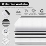 Seasonwood Black and White Shower Curtain with Tassels,Farmhouse Fabric for Bathroom,Heavy Weighted, 72 x 72 Seasonwood