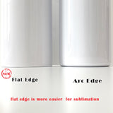 CWRIEB 4pack 20oz flat edge sublimation tumblers ，White skinny insulated Sublimation tumbler Straight Cups with Individual Gift Box, Silicone Bottom Polymer Coating for Heat Transfer （4pack 20oz） CWRIEB