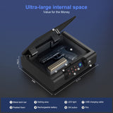 Gun Safe,Biometric Gun Safe for Pistols 3-Ways unlock Safe Fingerprint Digital PIN Key Unlock with Voice, Gun lock box for Cloakroom living room Bedroom Nightstand and Car BILLCONCH BILLCONCH