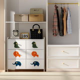 FRAPOW Kids Dresser for Bedroom, Baby Dresser with 6 Fabric Drawers Tall Storage Organizer for Toddler Child with Wood Top Metal Frame for Living Room, Nursery, Closet, Apartment FRAPOW