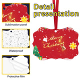 25 pcs Metal Christmas Ornaments,DIY Handmade Crafts Double Sided Sublimation Ornaments,3.9″ × 2.7″ Sublimation Christmas Ornament Blanks for Christmas Tree Decor Blank Ornaments LIZOIDZSM