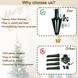 VINCONLIDY Rotating Christmas Tree Stand with Remote Control, Musical 360 Degree Spinning Christmas Tree Stand for Up to 9ft 120lb Artificial Tree VINCONLIDY