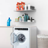 Ultrawall Wall Mounted Storage Shelf for Garage, 2 Pack Metal Shelf Rack, Heavy-Duty Wall Organizer Shelves Suitable for Shop, Shed, Garage 23.5inch x 12inch(White) Ultrawall