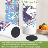 20Pcs Rubber Bottoms for Sublimation Tumblers,Protective Anti-Slip Silicone Bottoms with Adhesive for Skinny Tumblers, Thermal Bottle,Mason Jars (56mm , Black) HOYDATE