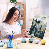 JOOZ 4 Pack Framed Paint by Numbers Kit for Adults, Mountain Sunset Paint by Number with Easel, DIY Moon Lake Adult Paint by Number Kits on Canvas, Landscape Oil Painting Kit for Home Decor 8x12 Inch JOOZ