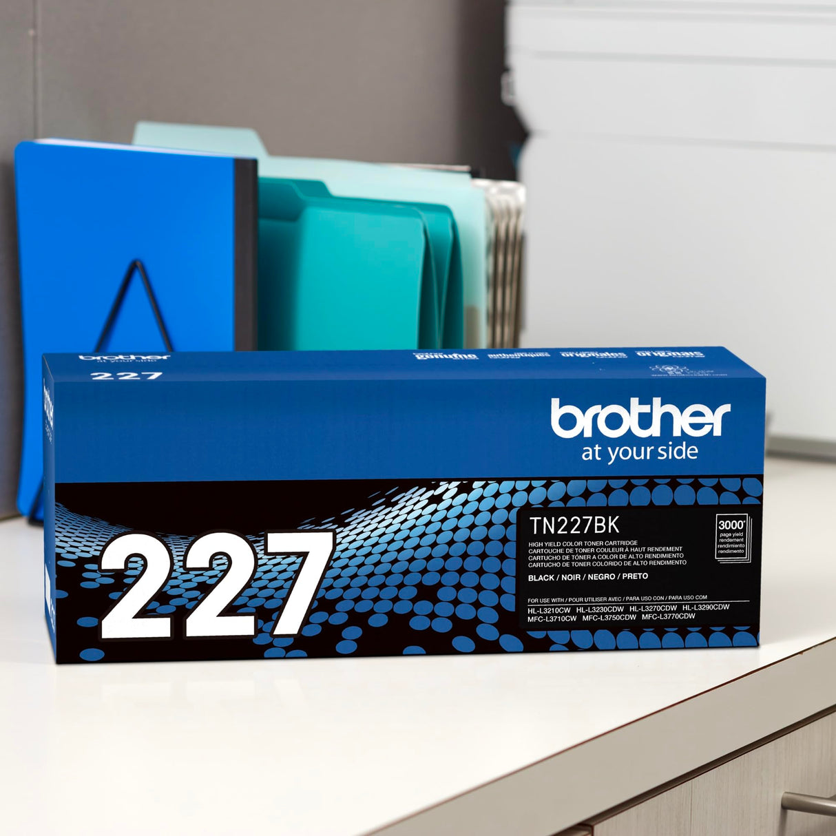 Brother Genuine TN227, TN227BK, High Yield Toner Cartridge, Replacement Black Toner, Page Yield Up to 3,000 Pages, TN227BK, Amazon Dash Available Brother