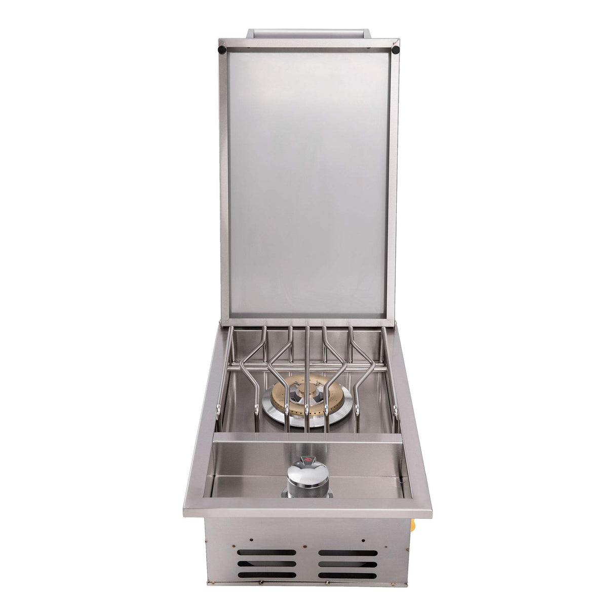 Bonfire Outdoor Kitchen Drop-In Single Side Burner with Lid for Outdoor BBQ Island, with Conversion Kit, 304 Stainless Steel, CBASSB BONFIRE