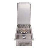 Bonfire Outdoor Kitchen Drop-In Single Side Burner with Lid for Outdoor BBQ Island, with Conversion Kit, 304 Stainless Steel, CBASSB BONFIRE