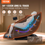 VEVOR Full Body Massage Chair, SL-Track Zero Gravity Massage Recliner, 3D Shiatsu, Body Scan, Heating, Bluetooth Speaker, Airbags for Living Room, Home VEVOR