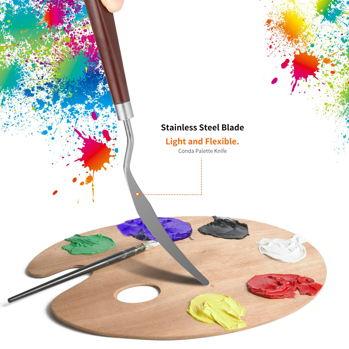 5pcs Palette Knife,Stainless Steel Spatula Palette Knife set, Pallet Knife,Painting Knives,Oil Painting Accessories for Oil, Canvas, Acrylic Painting By EGYPAMID Egypamid