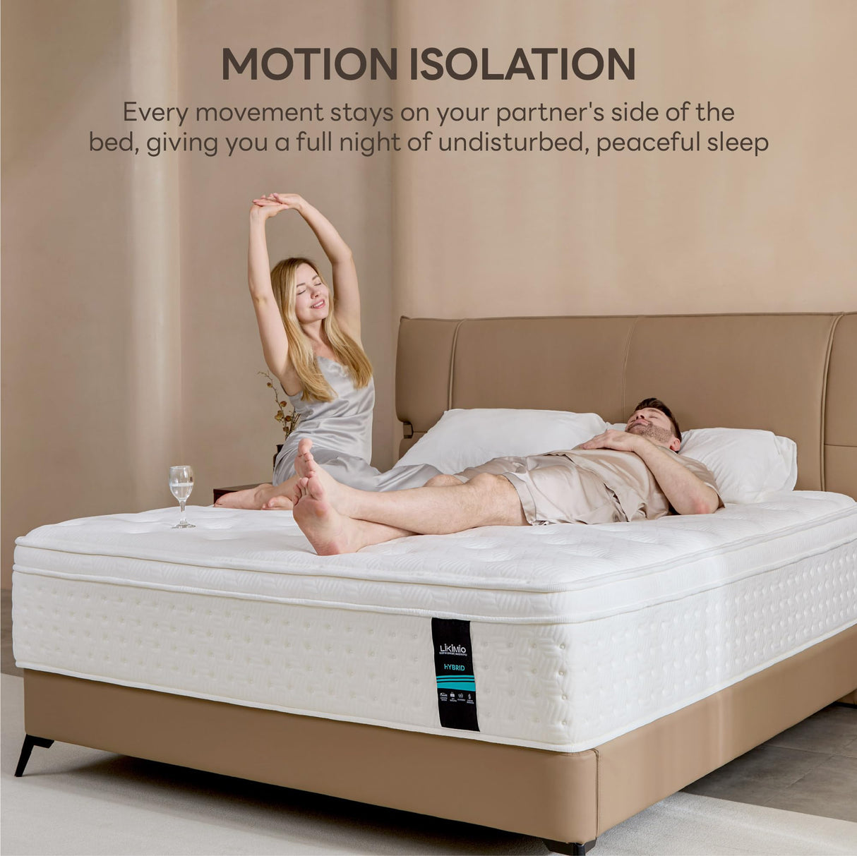 LIKIMIO 12 Inch Twin Mattress, Cool Hybrid Mattress in a Box, Gel Memory Foam, Individual Pocket Springs for Strong Edge Support, Motion Isolation, Pressure Relief, Oeko-TEX & CertiPUR-US, SG Made LIKIMIO